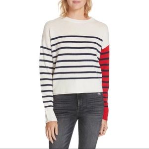 NWOT Nordstrom Signature Mix Stripe Cashmere Crewneck Sweater